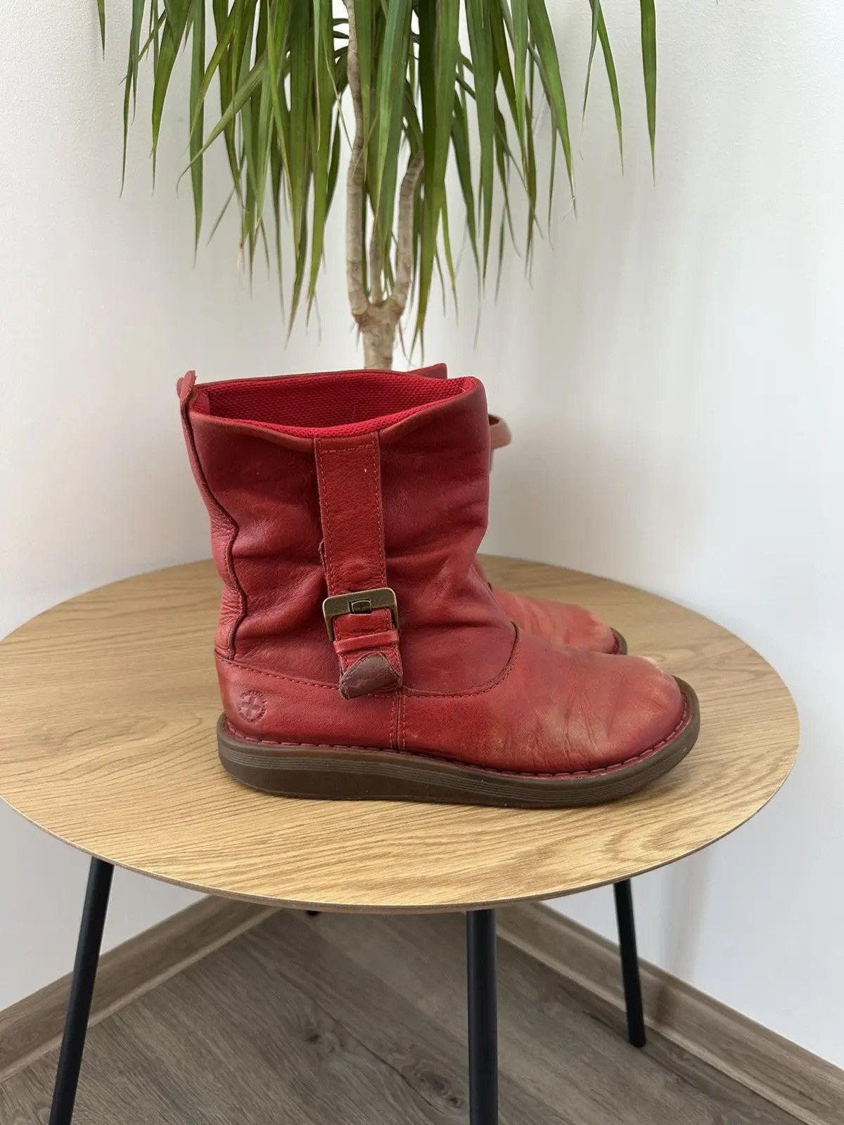 Dr. Martens Vintage Dr Martens Soft Leather Slouch Red Boots Size US 5 / EU 37 - 6 Thumbnail