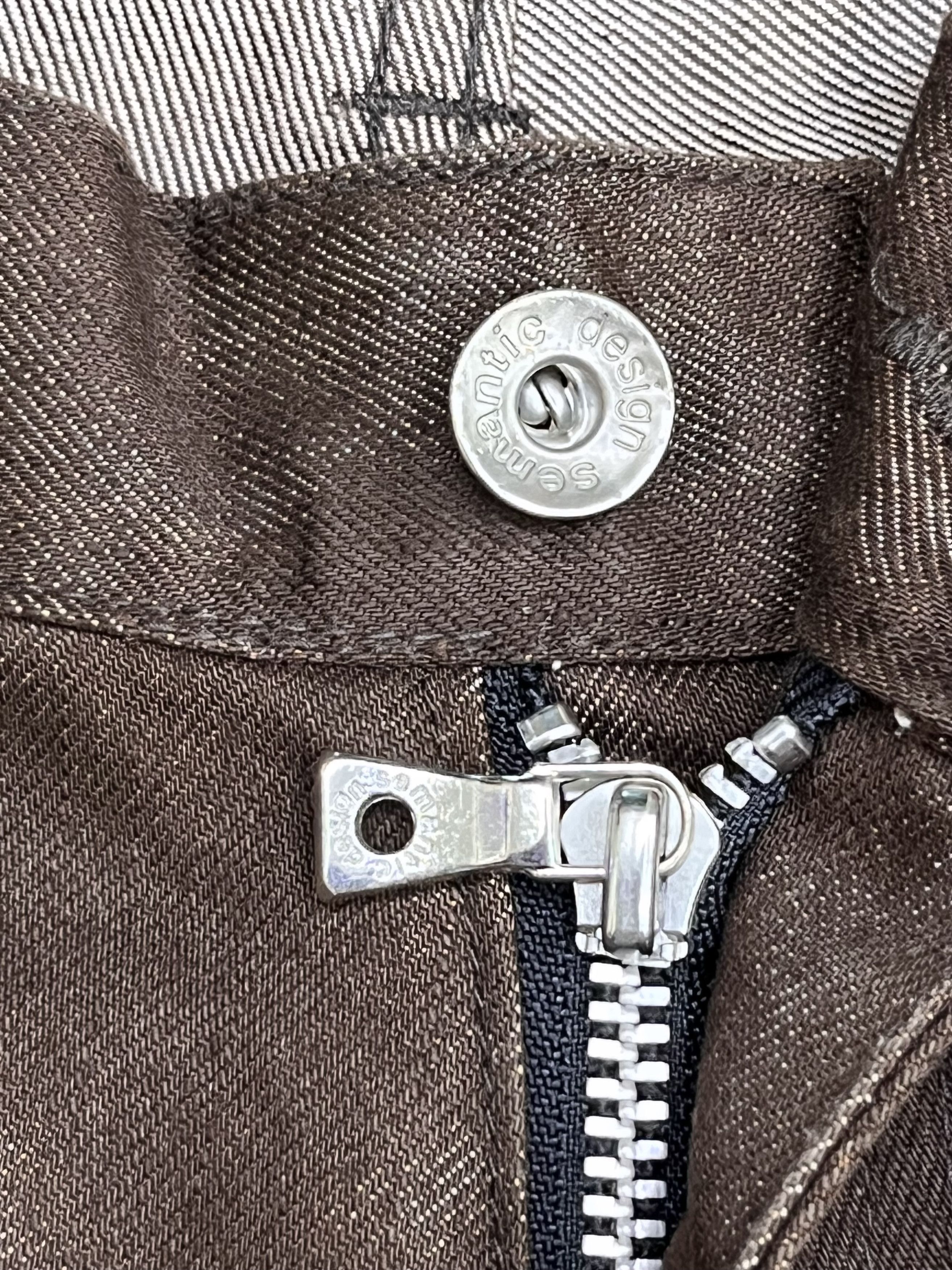 semanticdesign Vtg Semantic Design Abstract Spot Rust Grunge Runway Flares Size US 31 - 7 Thumbnail