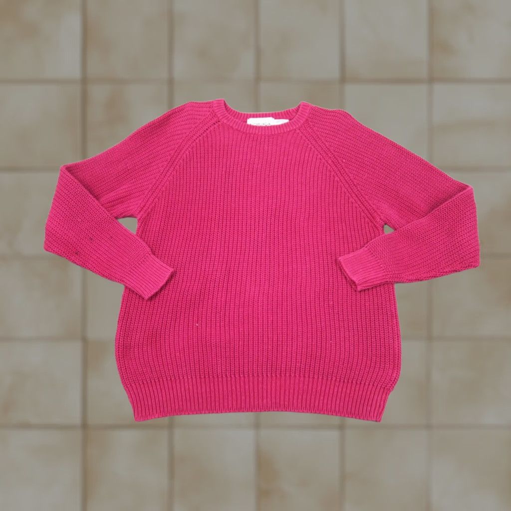 Pinko VINTAGE Forenza Sweater Womens Large L Pink Ramie Cotton Knit Pullover Classic 90s Size L / US 10 / IT 46 - 1 Thumbnail