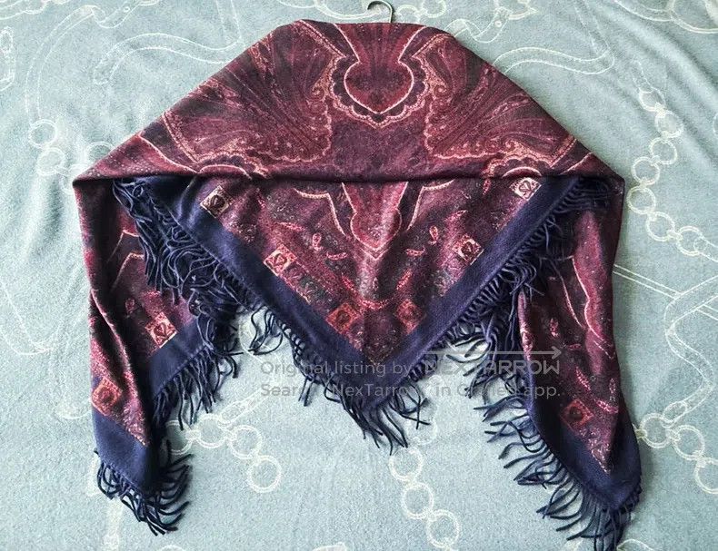 Loro Piana Loro Piana Paisley water ripple pure cashmere large shawl Size ONE SIZE - 3 Thumbnail