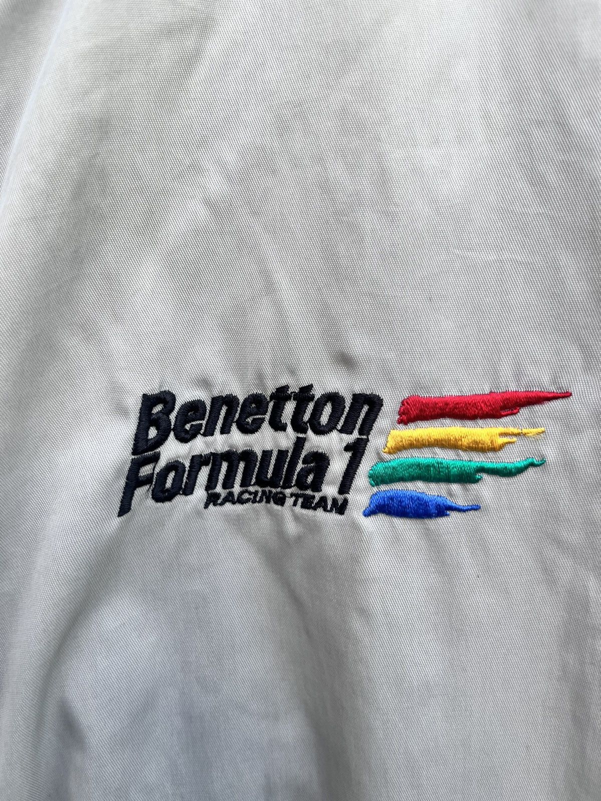 Formula 1 Vintage Benetton Formula One Racing Team Bomber Jacket Size US L / EU 52-54 / 3 - 3 Thumbnail