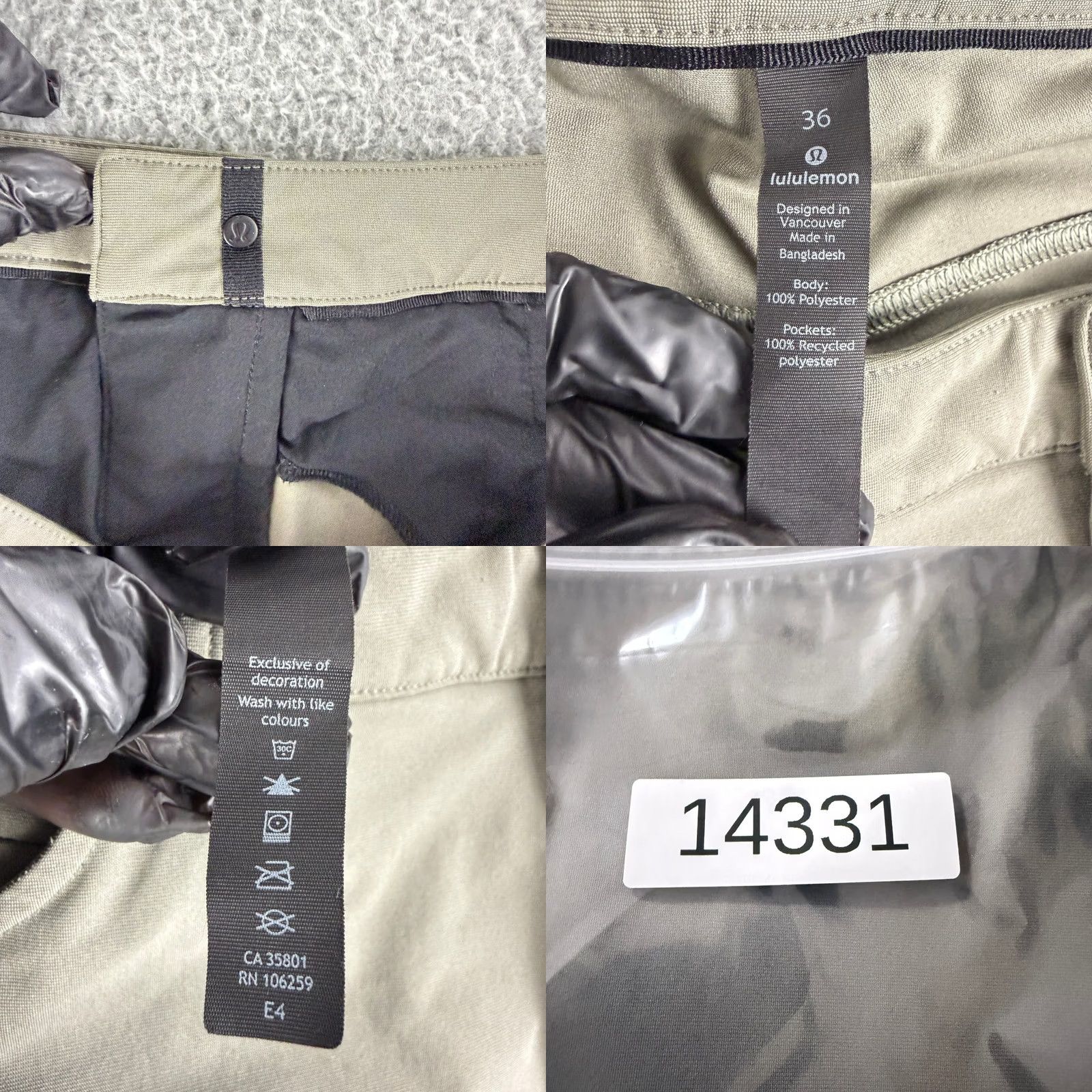 Lululemon Lululemon Commission Pants Mens 36 Olive Warpstreme Straight Leg Pants 36 Regular Olive Green Casual Business Travel Size US 36 / EU 52 - 9 Thumbnail