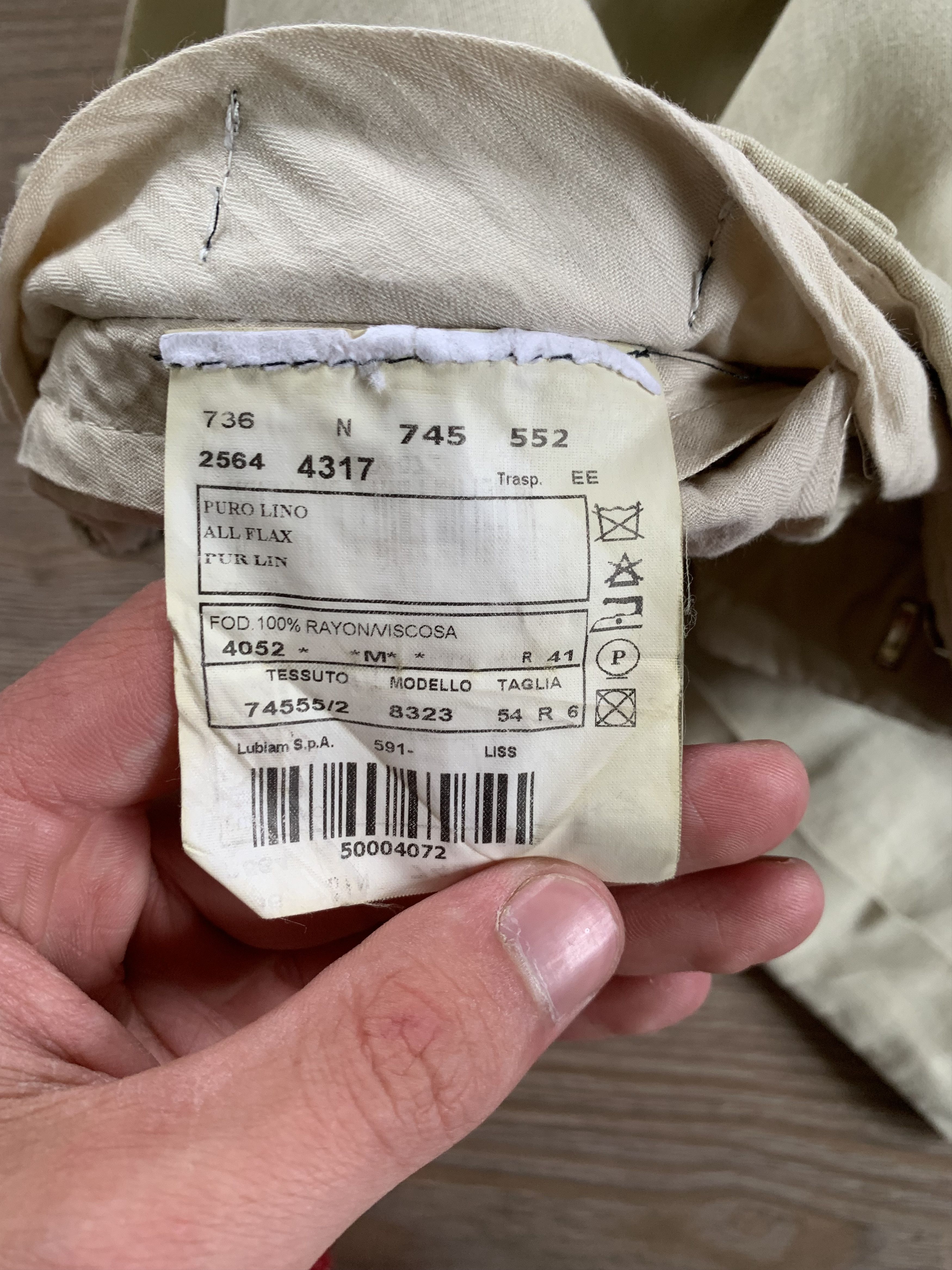 Luigi Bianchi × Vintage Luigi Bianchi Mantova Vintage Linen Casual Pants Size US 38 / EU 54 - 7 Thumbnail