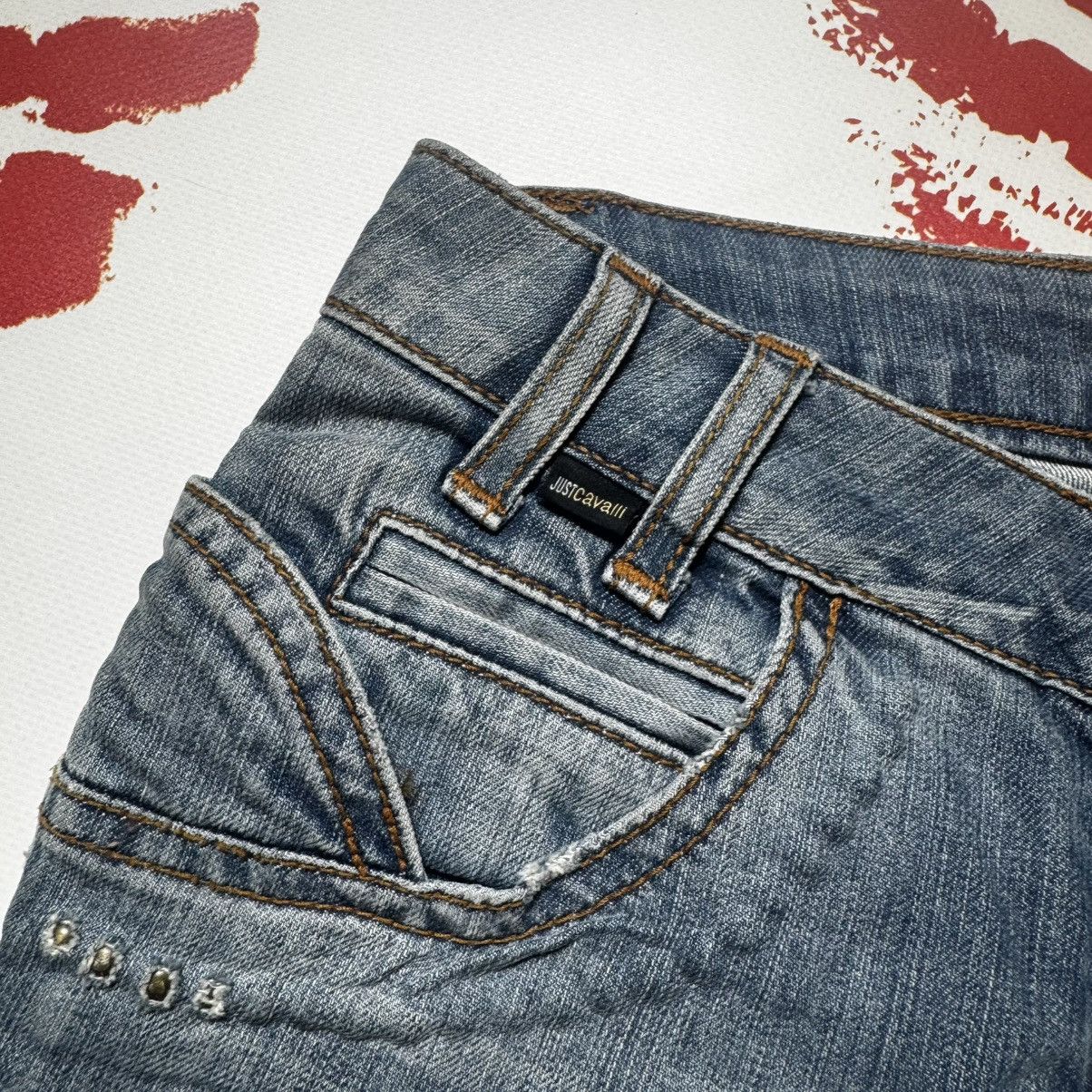 Roberto Cavalli vintage 90s just cavalli flared jeans distressed y2k Size 26" / US 2 / IT 38 - 7 Thumbnail