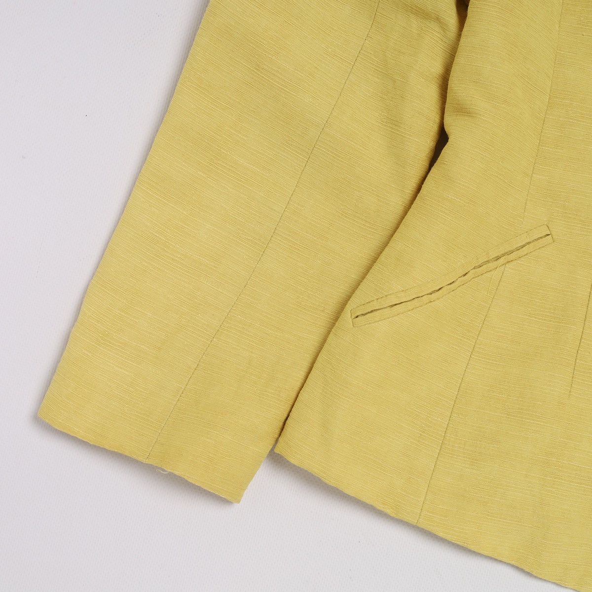 Kenzo Paris Vintage Yellow Blazer Jacket Linen Silk Viscose