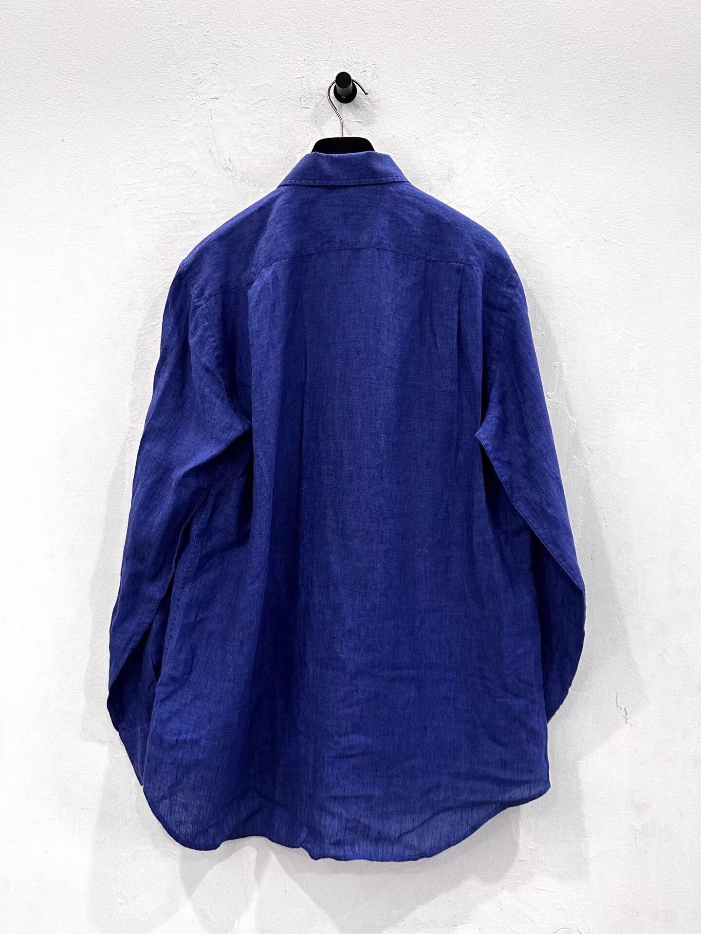 Loro Piana Loro Piana Men's Blue Linen Longsleeve Shirt M New Size US M / EU 48-50 / 2 - 3 Thumbnail