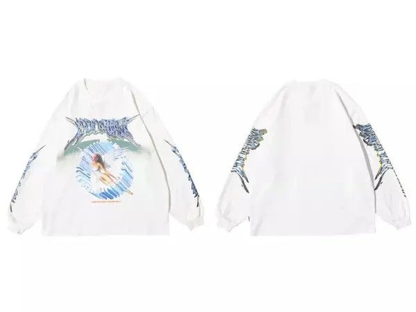 VIBE Fly Angel Oversized Printed Vintage T-Shirt Long Sleeve Size US M / EU 48-50 / 2 - 5 Thumbnail
