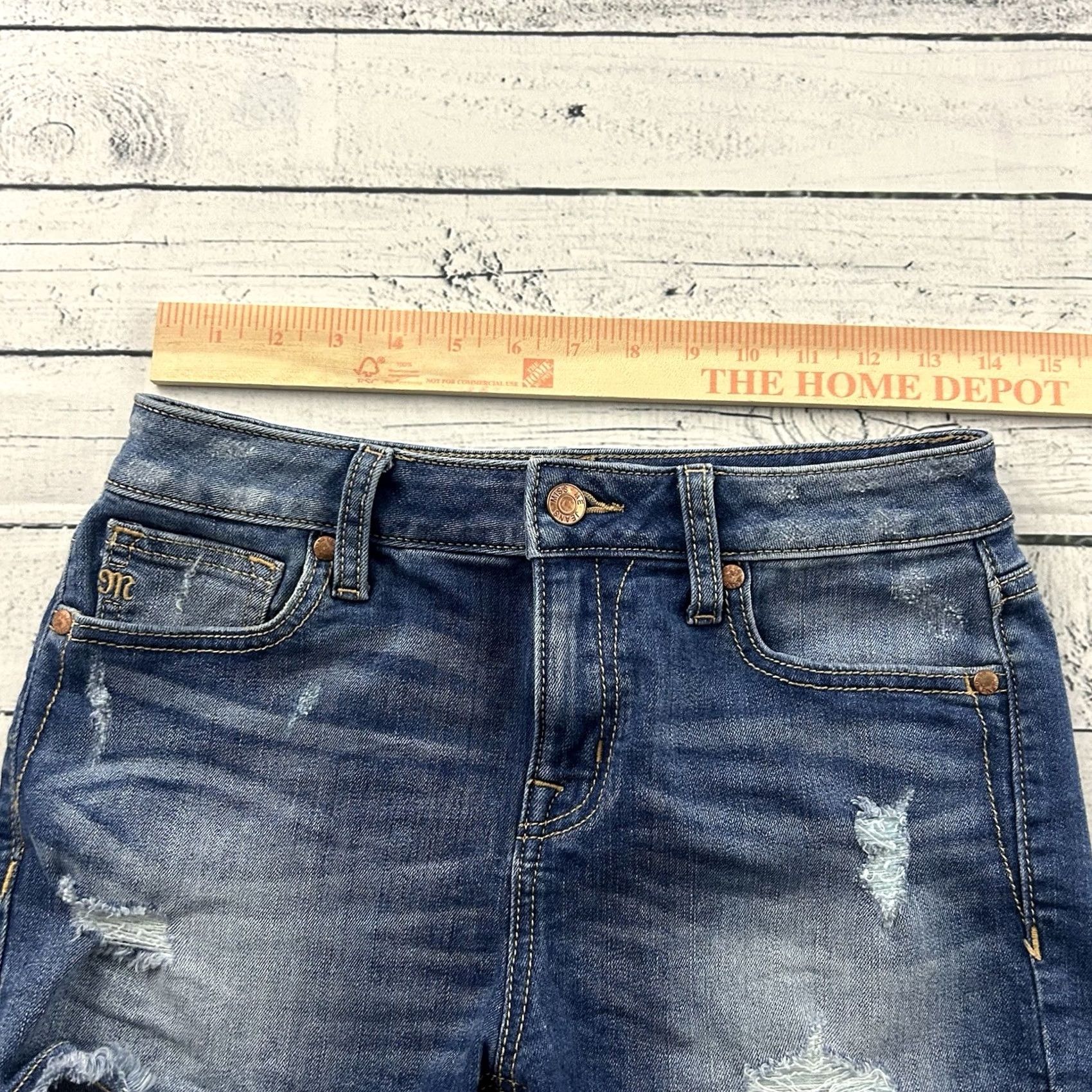 Miss Me Miss Me High Rise Short Denim Blue Jean Shorts Women's 28 Denim Cut-Off Shorts Ladies 28 Blue Womens Size 28" / US 6 / IT 42 - 6 Thumbnail