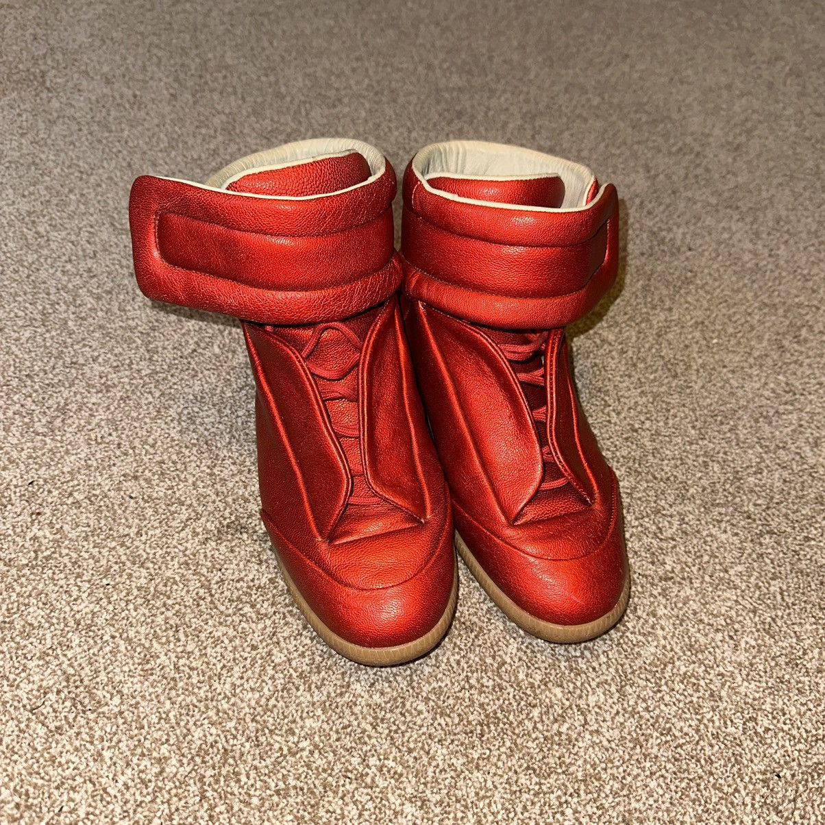 image of Maison Margiela Future Hi Top Shoes in Red, Men's (Size 10)