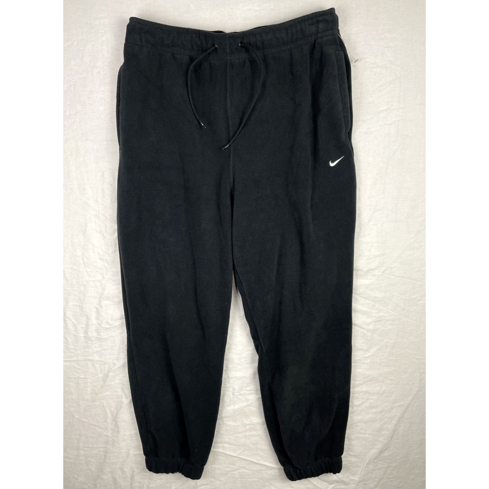 Nike Nike Sweatpants Womens Large Black Therma FIT FB5578-010 Loose Fit Fleece Pants Size 36" / US 14 / IT 50 - 2 Thumbnail