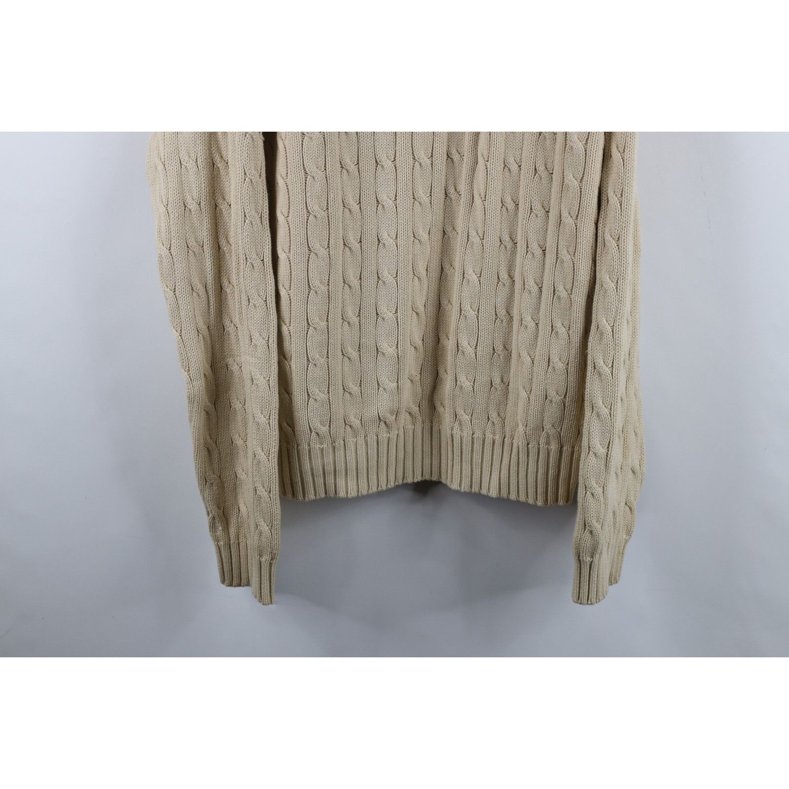 Polo Ralph Lauren Vintage 90s Ralph Lauren Chunky Cotton Cable Knit Sweater Size US XXL / EU 58 / 5 - 3 Thumbnail