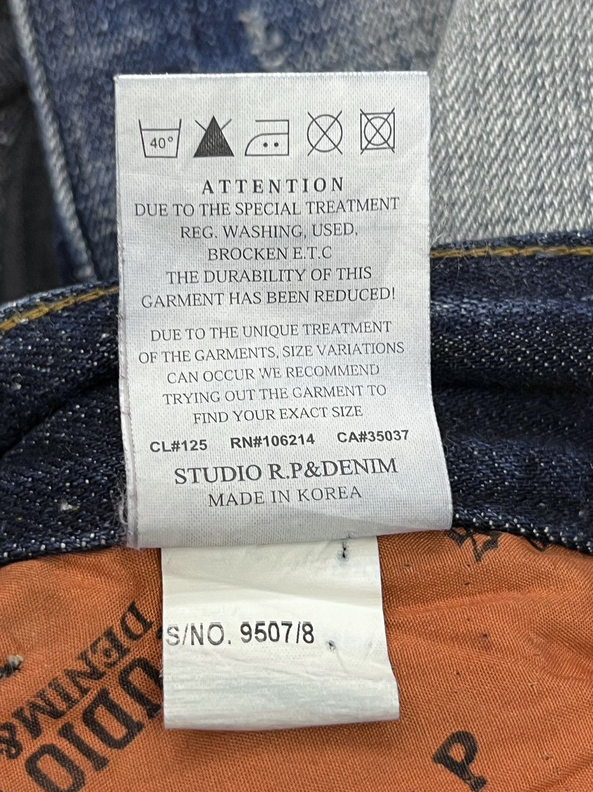 STUDIOUS FYE🔥STUDIO RP Punk Skull Patches Whiskered Blue Flare Denim Size US 28 / EU 44 - 18 Thumbnail