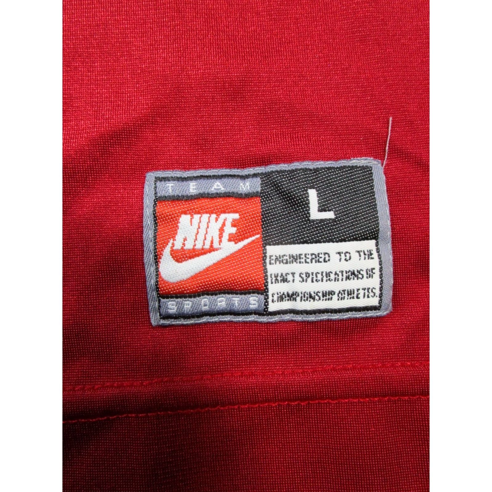 Nike VINTAGE Nike Shirt Mens Large Red Yellow Blue Pullover Soccer Goalie Mock Neck Size US L / EU 52-54 / 3 - 5 Thumbnail