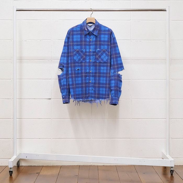 Unused 19AW 日本製 Damage Check Flannel Shirt | Grailed