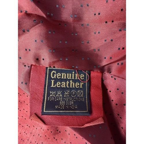 Other Leather Farm Womens Red Slim Motorcycle Jacket Genuine Leath Size M / US 6-8 / IT 42-44 - 10 Thumbnail