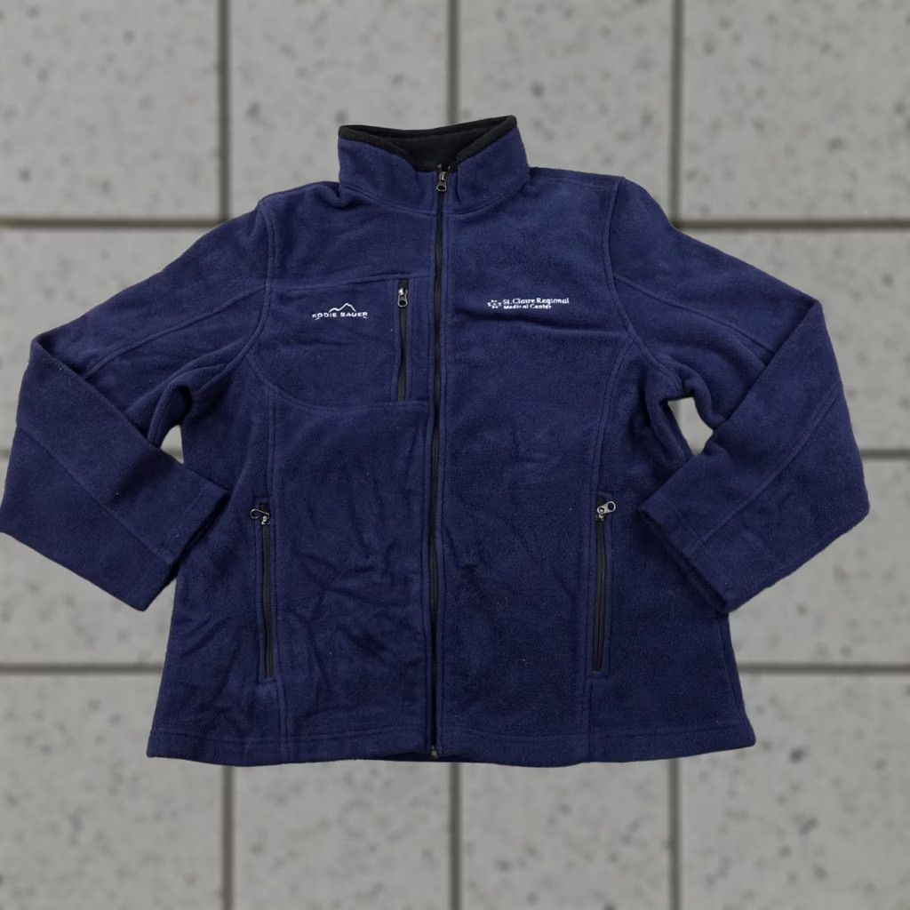 Eddie Bauer Eddie Bauer Mens Blue Fleece Jacket Full Zip Sweatshirt Sweater Outdoor Hiking L Size US L / EU 52-54 / 3 - 1 Thumbnail