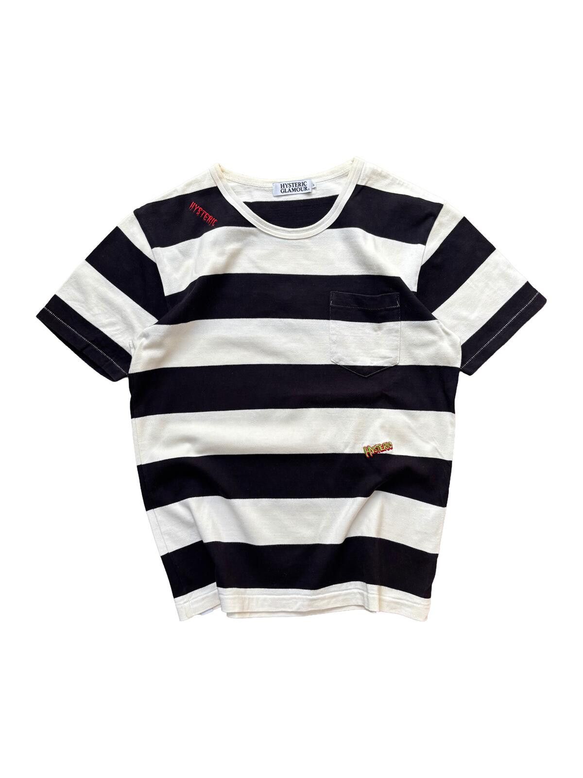 Hysteric Glamour Hysteric Glamour Striped Pocket T Shirt White Black Small Size US S / EU 44-46 / 1 - 1 Thumbnail