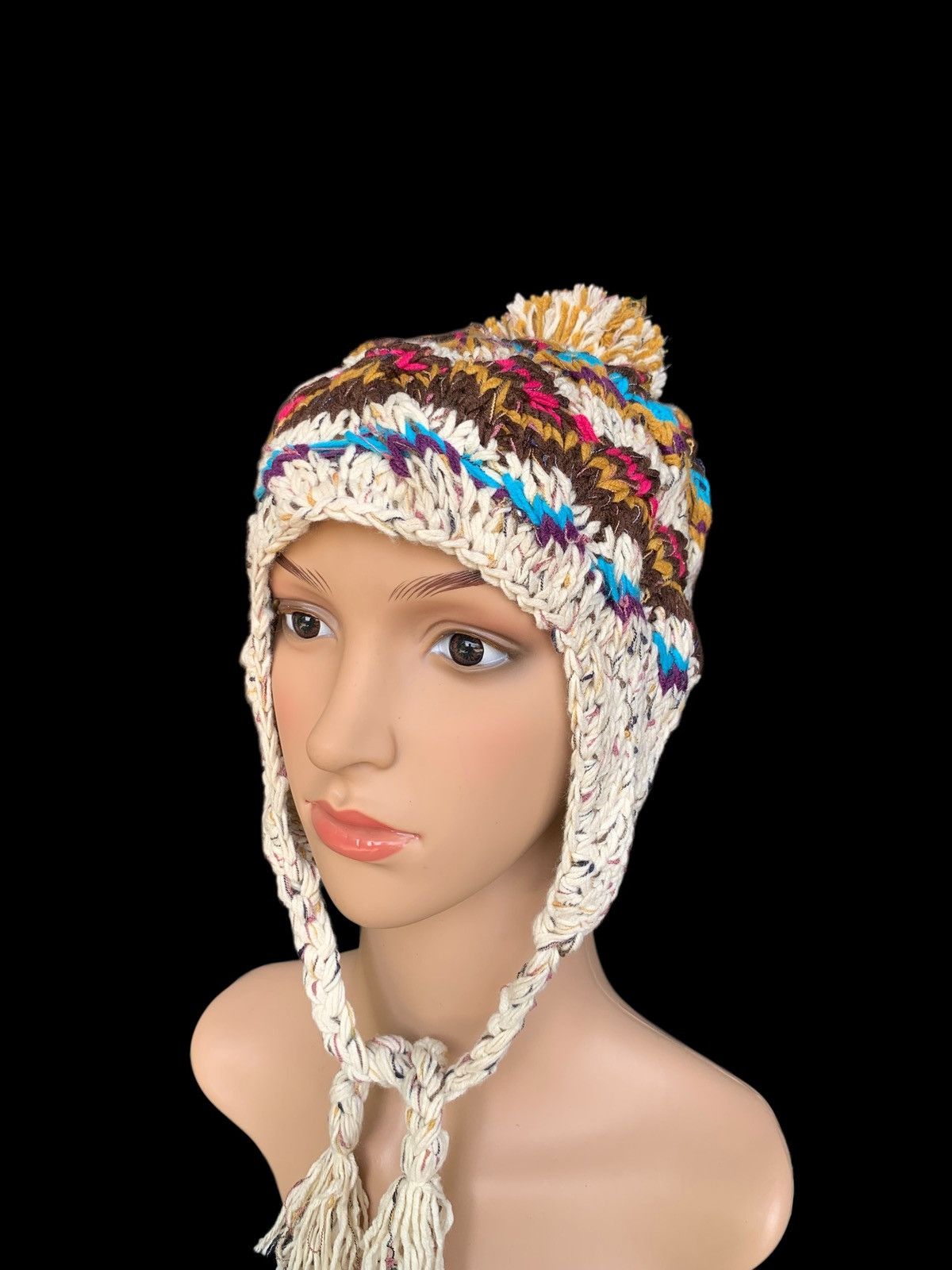 Japanese Brand × Kapital Crochet Knitt Earflap Punk Japanese Style Size ONE SIZE - 6 Thumbnail