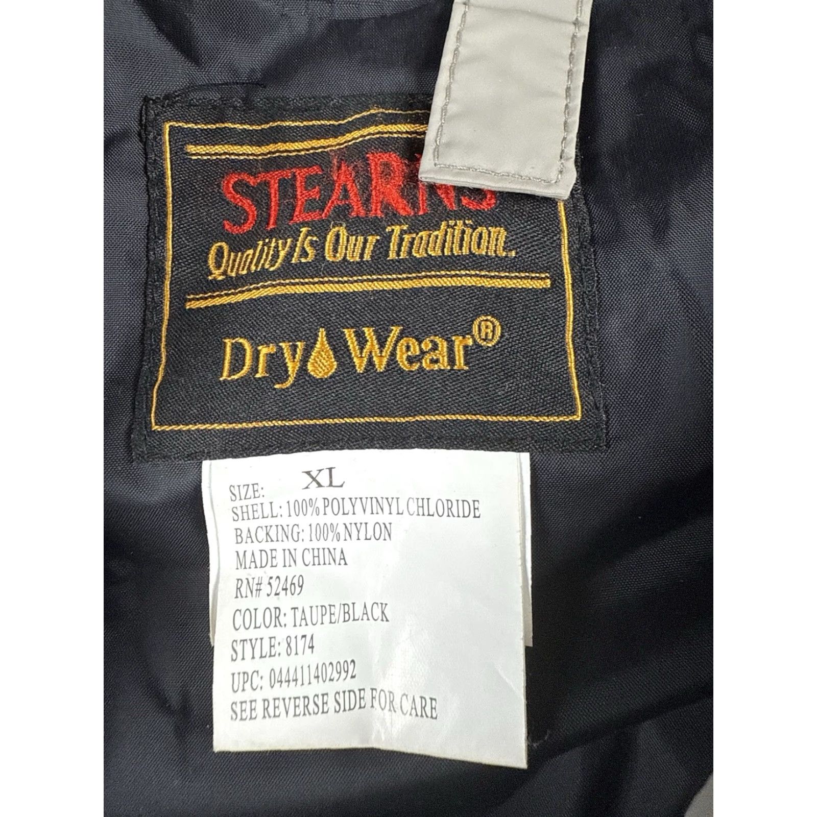 Vintage Stearns Rain Coat Jacket Mens XL Hooded Waterproof Gray Full Zip Dry Wear Size US XL / EU 56 / 4 - 3 Thumbnail