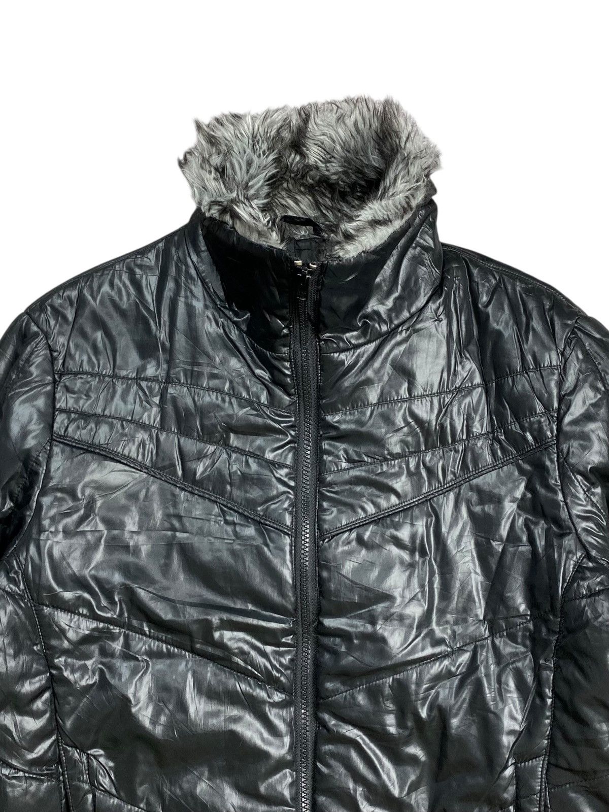 2000s Spinach - Vkei Style Trim Fur Jacket