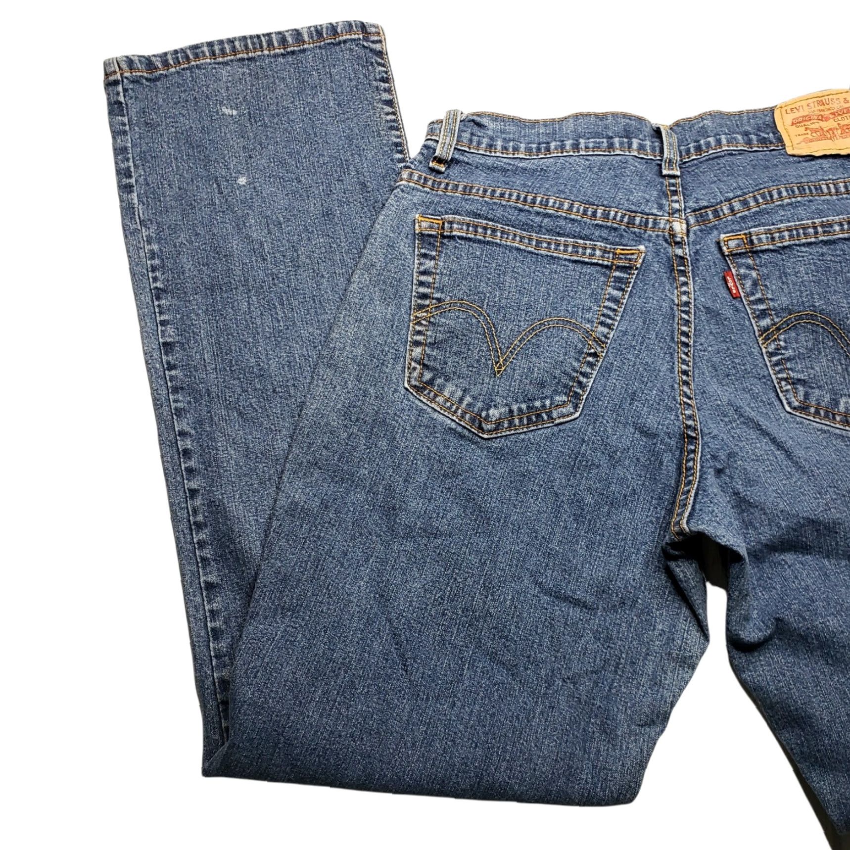 Denime Levis Relaxed Boot Cut Denim Jeans 10M Women Regular 550 Blue Cotton Blend Inseam 31 in Size 10M Size 32" / US 10 / IT 46 - 4 Thumbnail