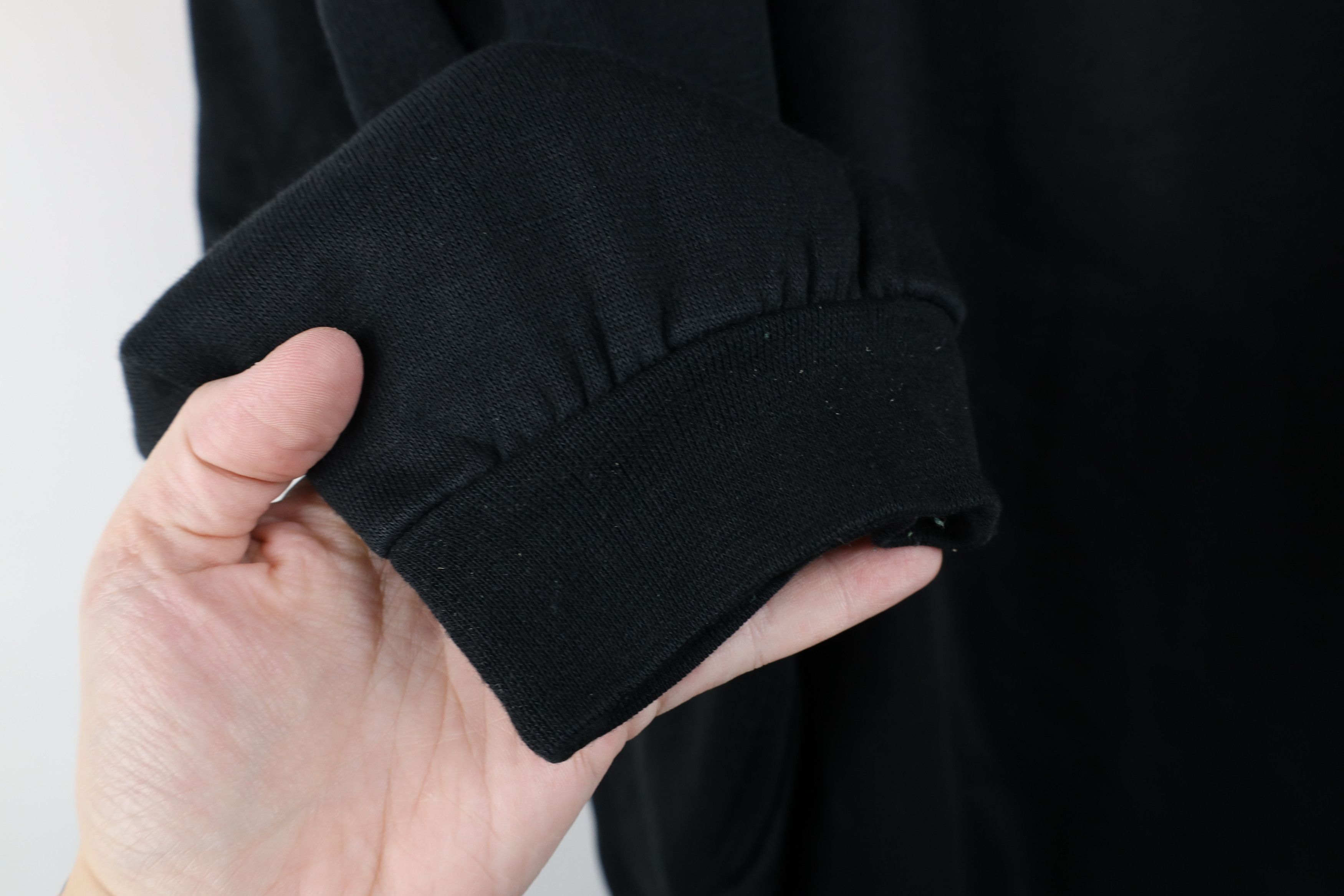 Vintage Vintage 90s Streetwear Quilted Bib Baggy Sweatshirt Black Size 3XL / US 20-22 - 10 Thumbnail