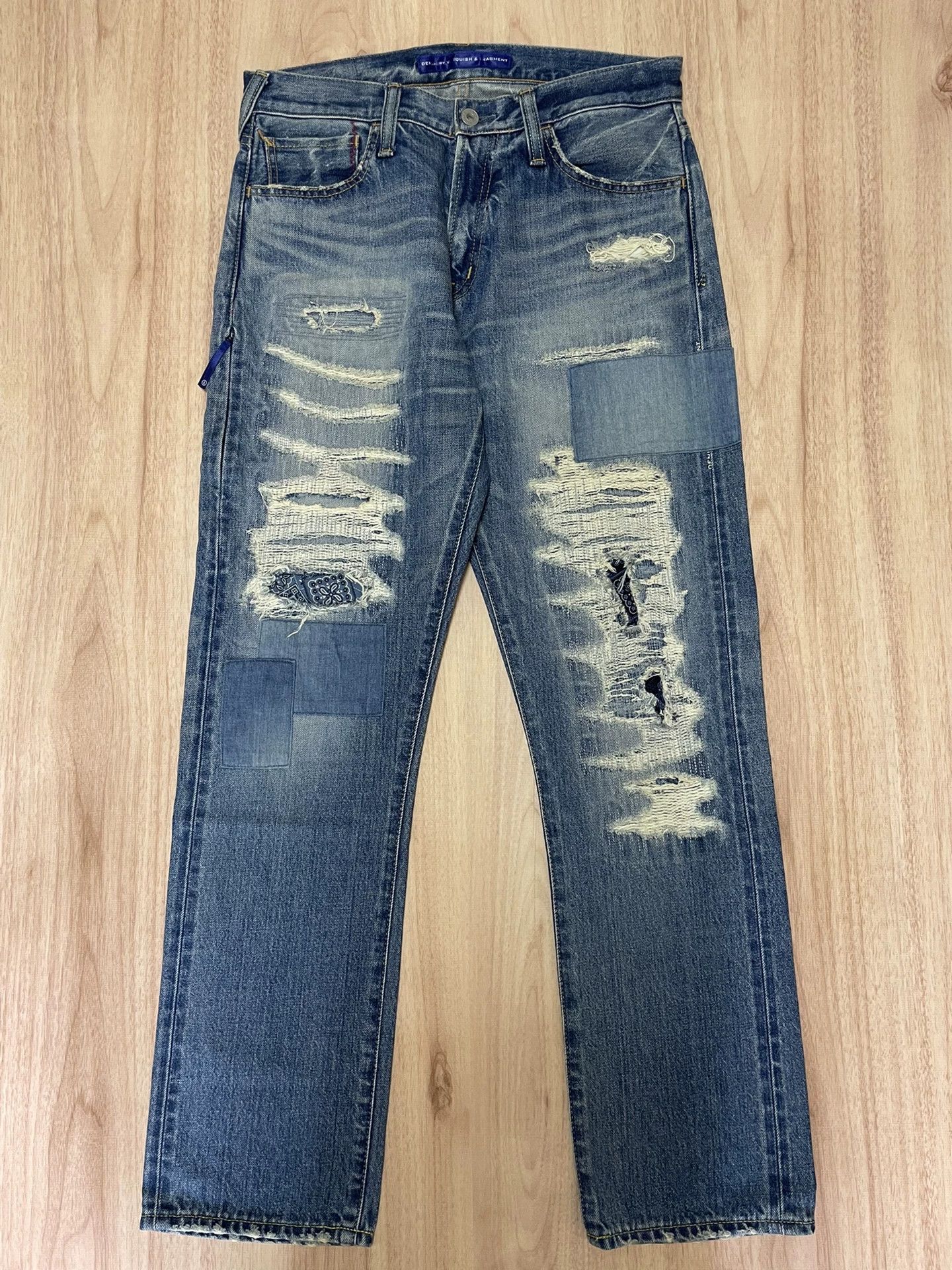 Fragment Design denim by vanquish distressed wash jeans Size US 30 / EU 46 - 1 Thumbnail