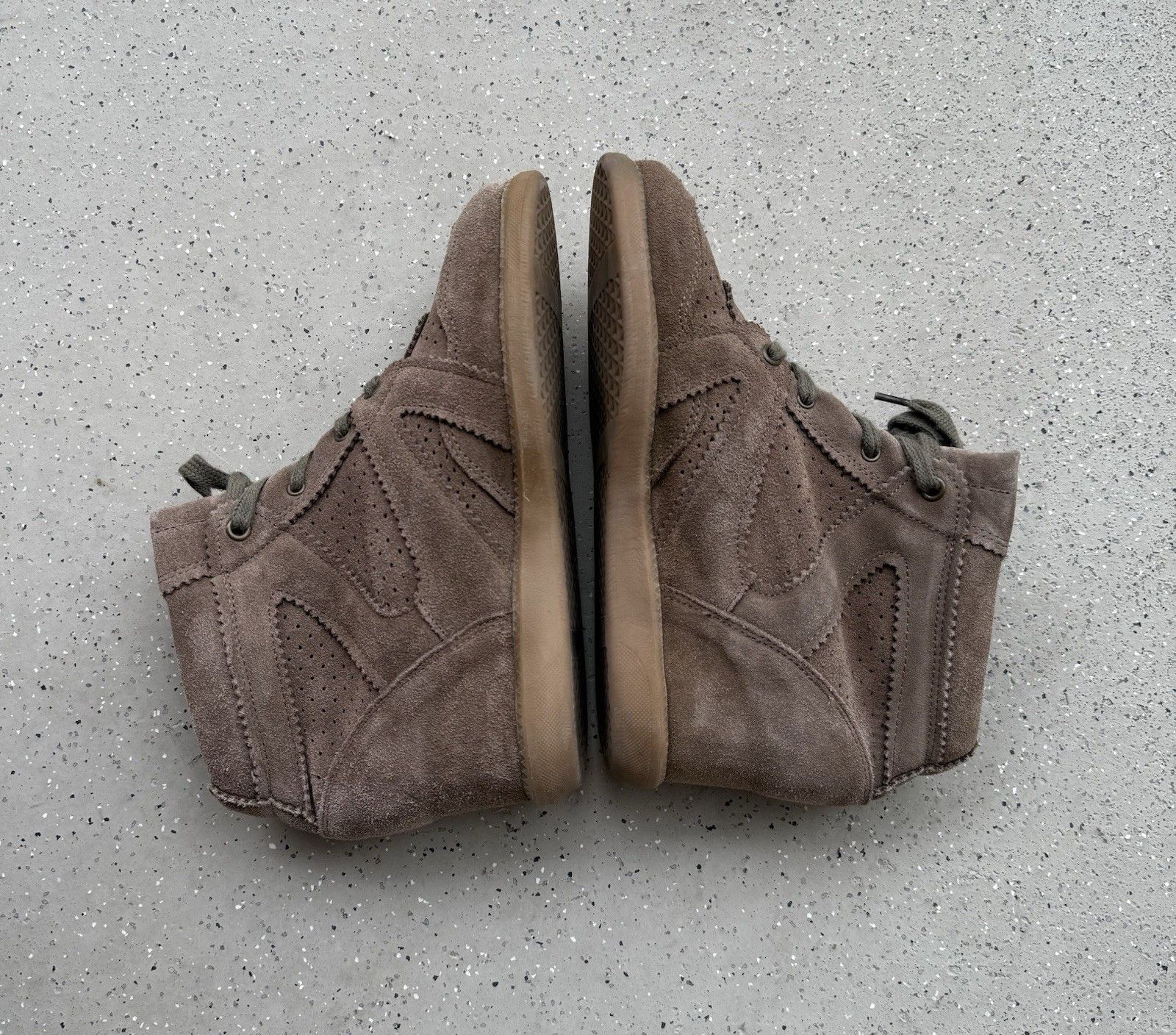 Vintage Manfield womens wedge sneakers suede marant style shoes Size US 10 / IT 40 - 8 Thumbnail