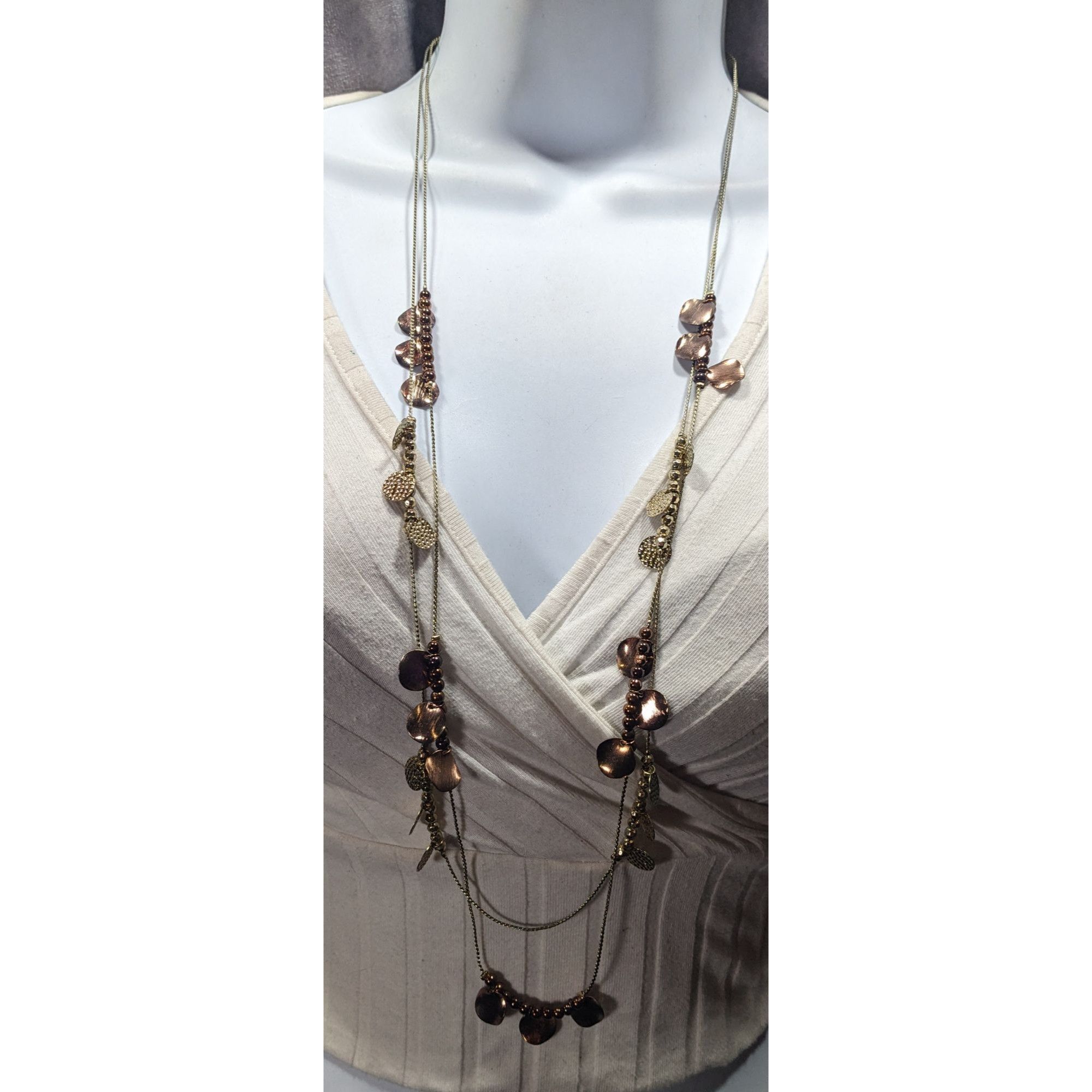 Other Elegant Bohemian Gold Tone Bead And Disc Charm Station Neckl Size ONE SIZE - 2 Thumbnail