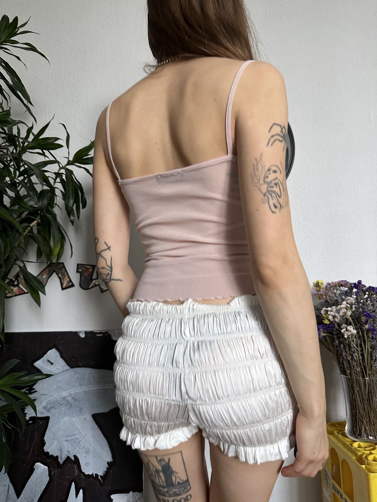 Beauty Beast × Morgan Homme Cute Lace Baby Doll Coquette Mesh Logo Ballet Top 00s Size ONE SIZE - 7 Thumbnail