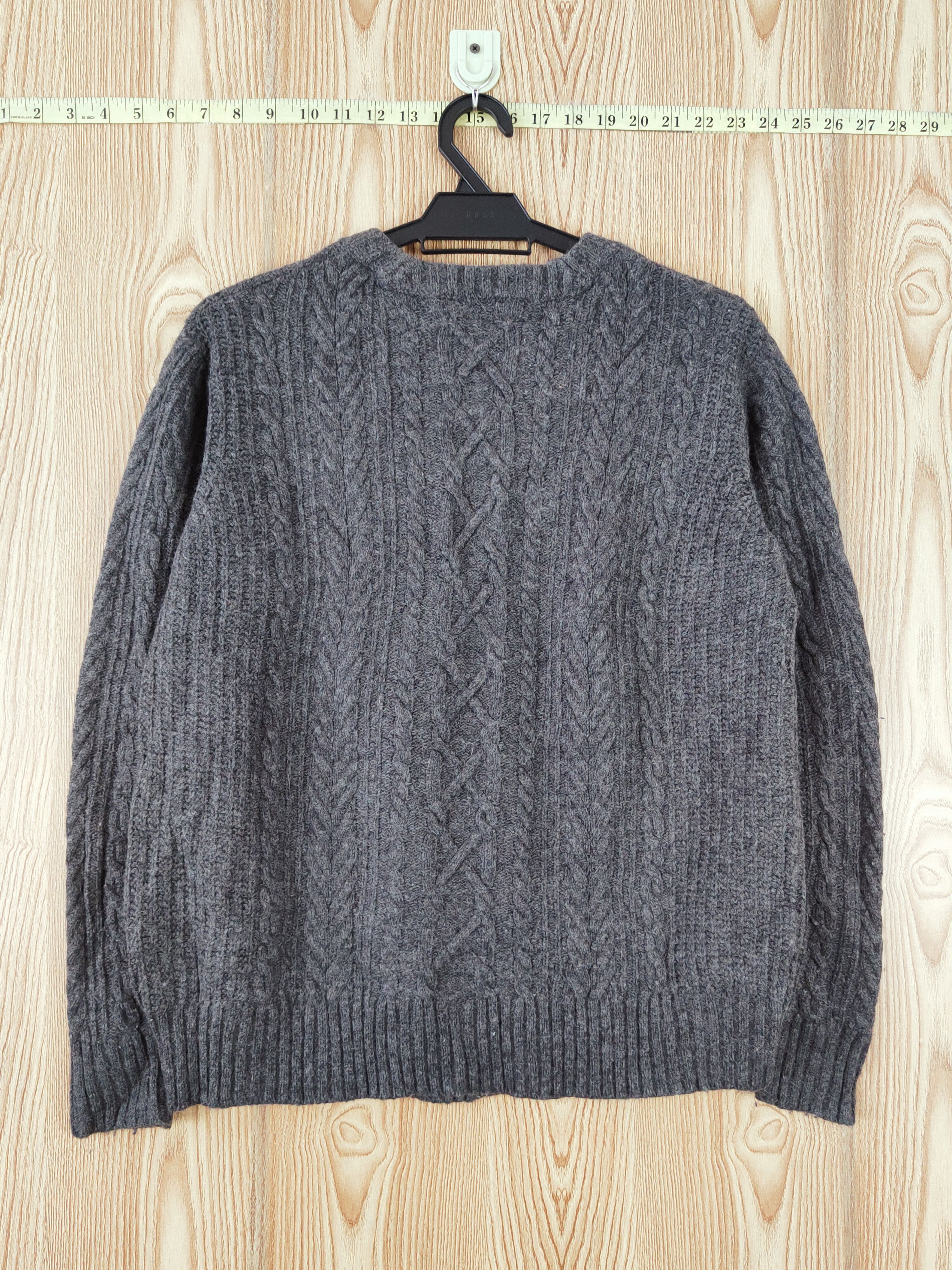 Aran Isles Knitwear × Japanese Brand × Vintage Ungrid Black Knitwear Sweatshirts #W831 Size US M / EU 48-50 / 2 - 7 Thumbnail