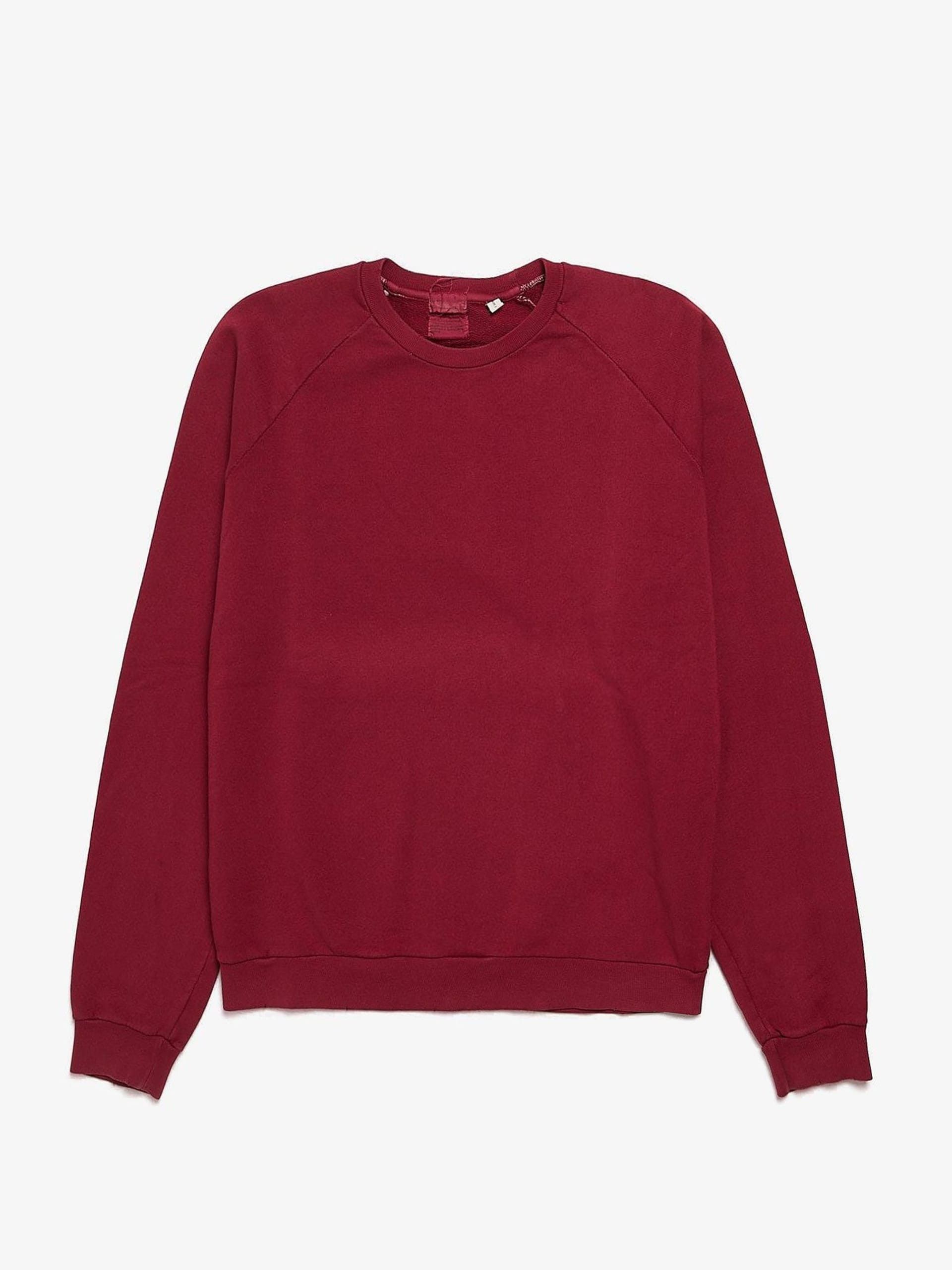 image of Helmut Lang Archive Red Garment Dyed Cotton Sweatshirt, Men's (Size Medium)
