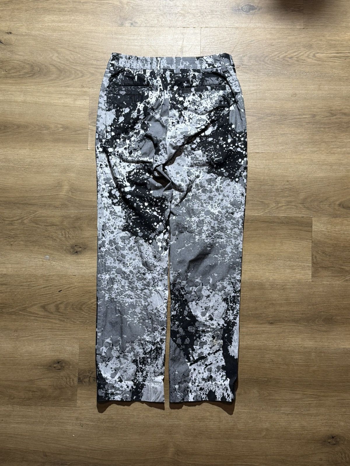 Issey Miyake 2000s Issey Miyake Shadow Paint Splatter Stitch Print Pants Size US 28 / EU 44 - 2 Thumbnail