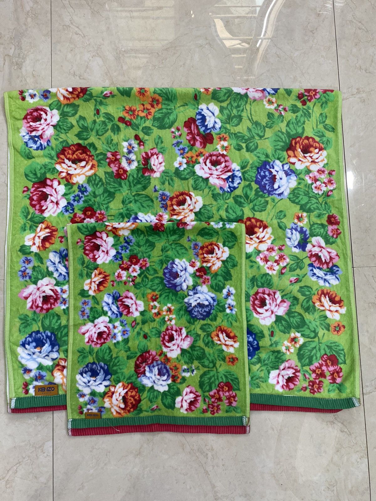 Japanese Brand 💥VINTAGE KENZO Deadstock Set Combo bath & face hand Towel Size ONE SIZE - 2 Thumbnail