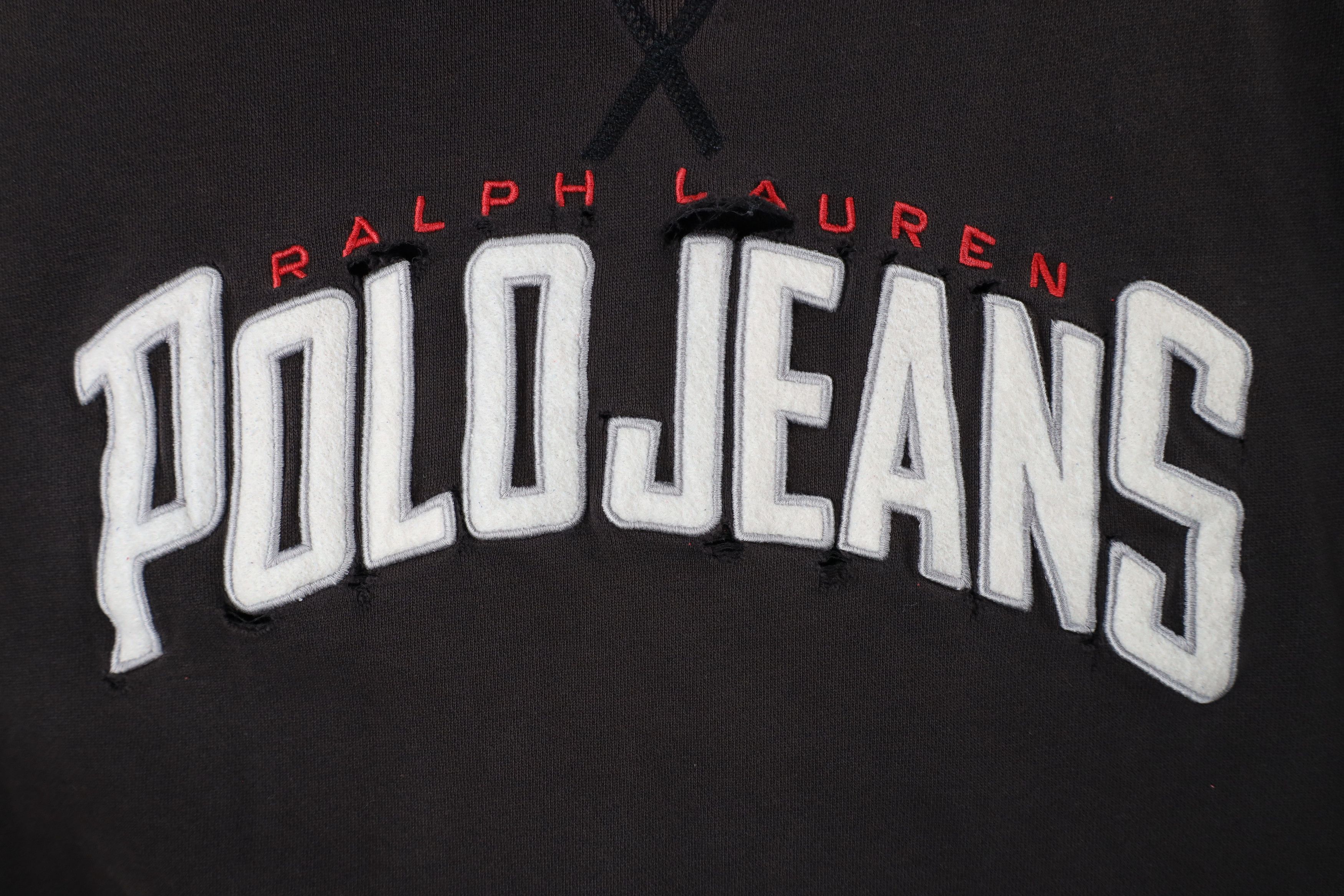Polo Ralph Lauren Vintage 90s Ralph Lauren Spell Out Crewneck Sweatshirt Black Size US L / EU 52-54 / 3 - 11 Thumbnail