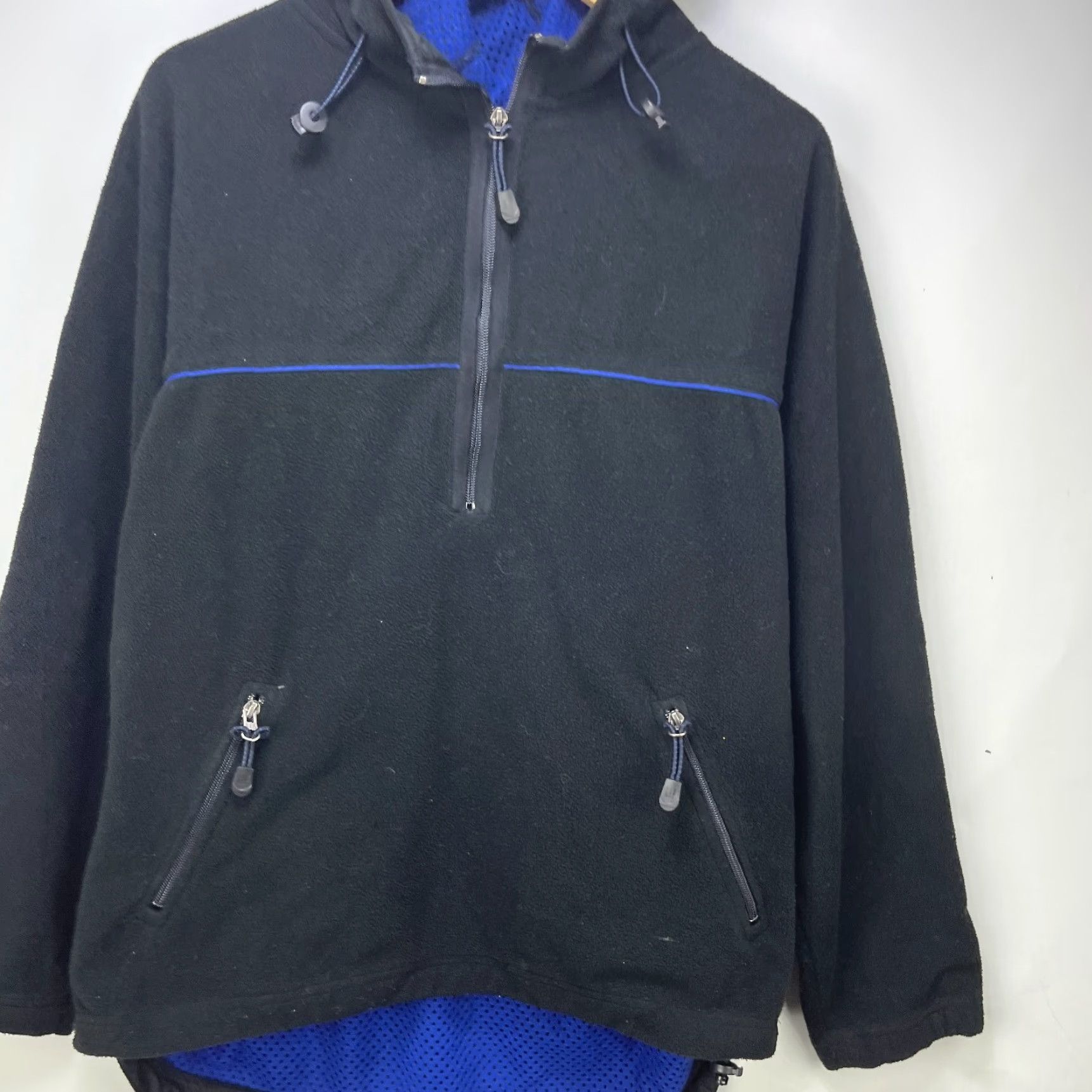 Gap VINTAGE Gap Tactical Hoodie Anorak Sweater Fleece Medium Quarter Zip Mens 90s Black Size US M / EU 48-50 / 2 - 2 Thumbnail