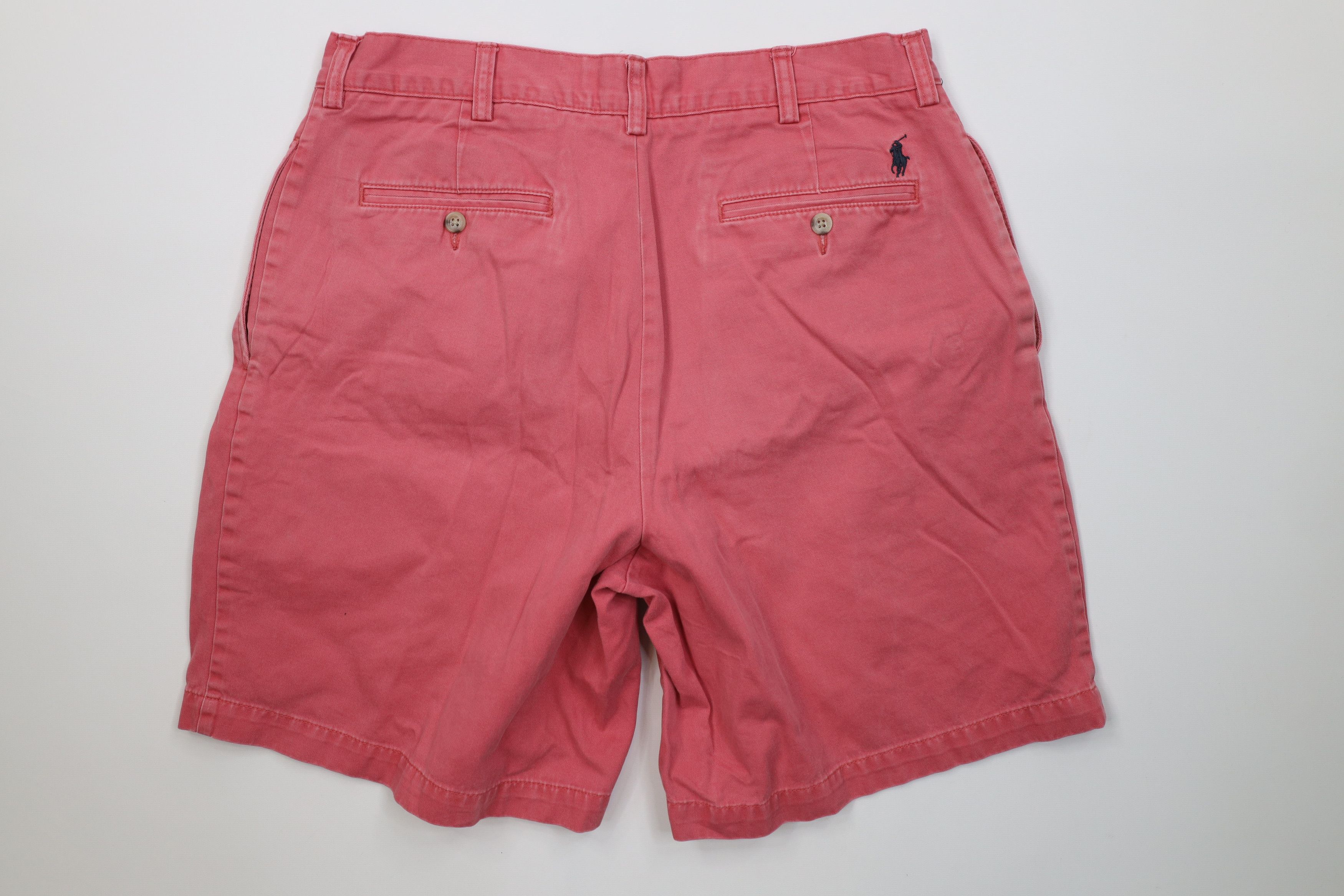 Ralph Lauren Vintage 90s Ralph Lauren Above Knee Chino Golf Shorts Pink Size US 34 / EU 50 - 11 Thumbnail