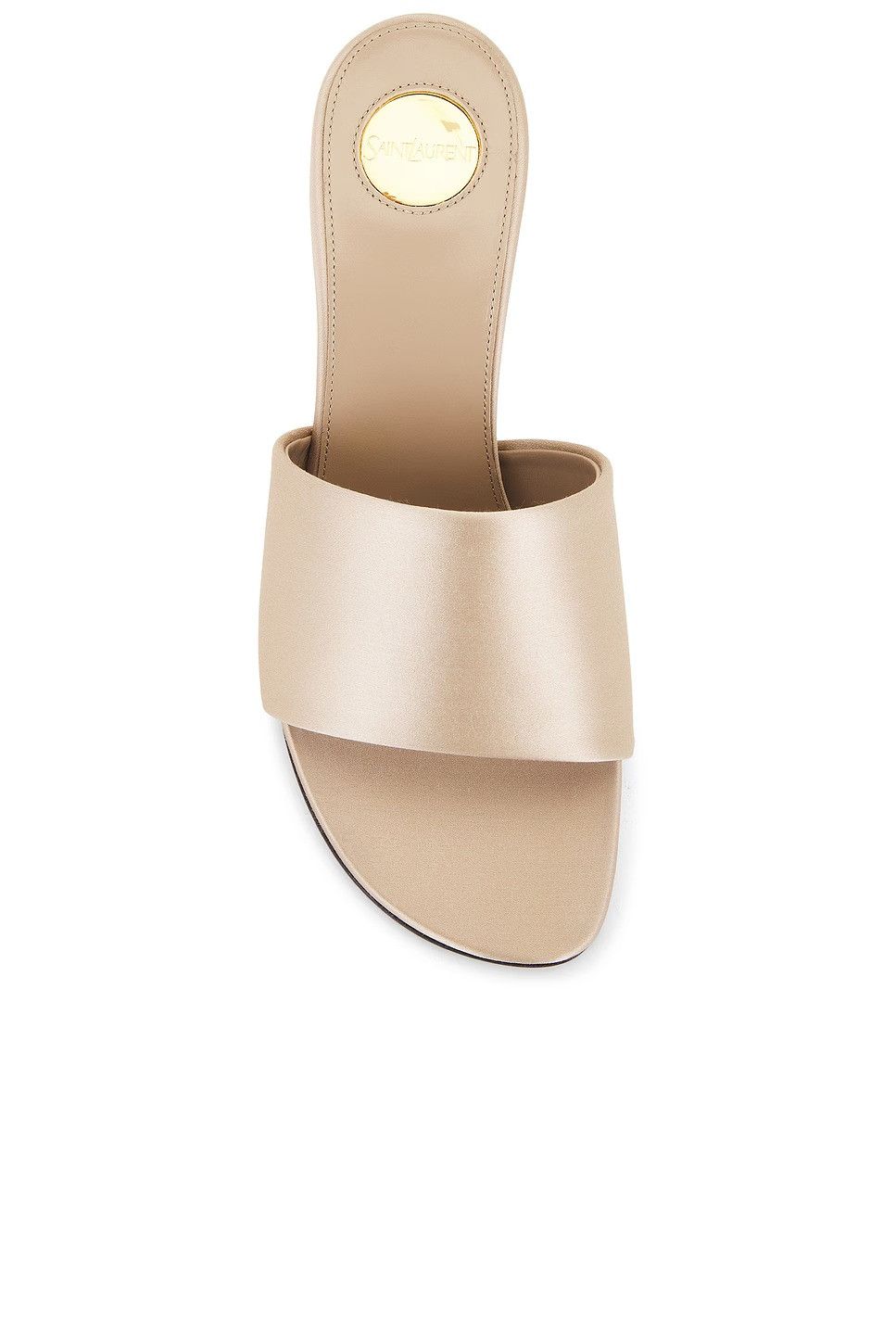 Saint Laurent Paris o1w1db10526 800068 Lodge Mules in Satin Crepe Partridge Pink Size US 8 / IT 38 - 4 Thumbnail