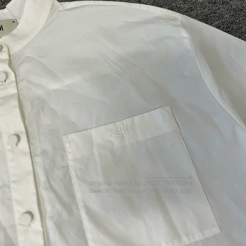 Fendi Fendi Embroidered Logo Shirt Dress Size XXS / US 00 / IT 34 - 4 Thumbnail