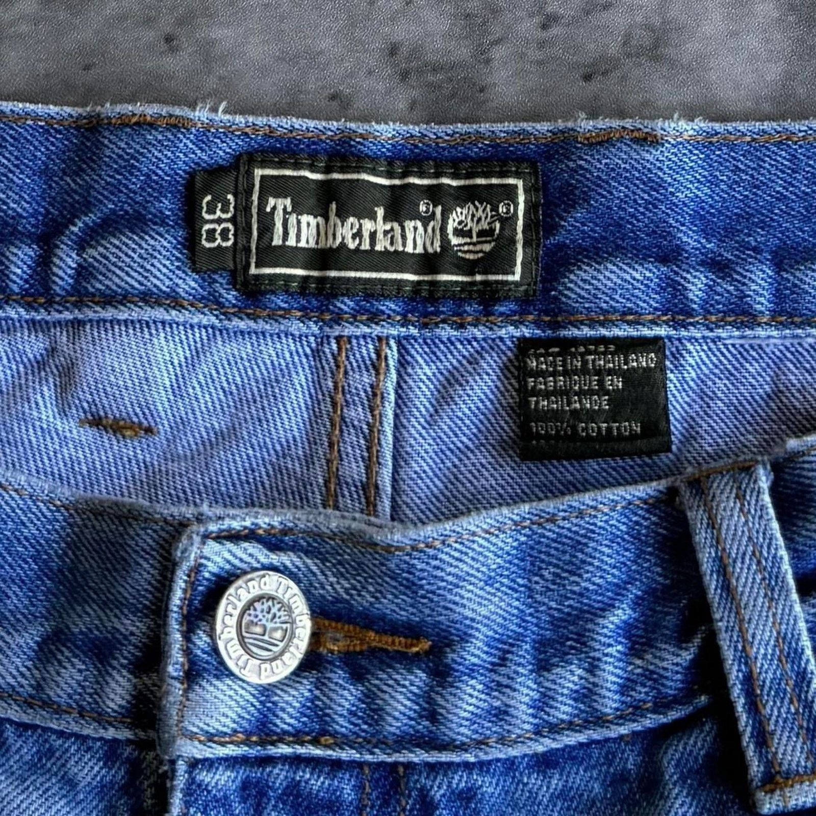 Timberland × Vintage Timberland Light Wash Relaxed Fit Essential Blue Denim Jeans Size US 36 / EU 52 - 4 Thumbnail