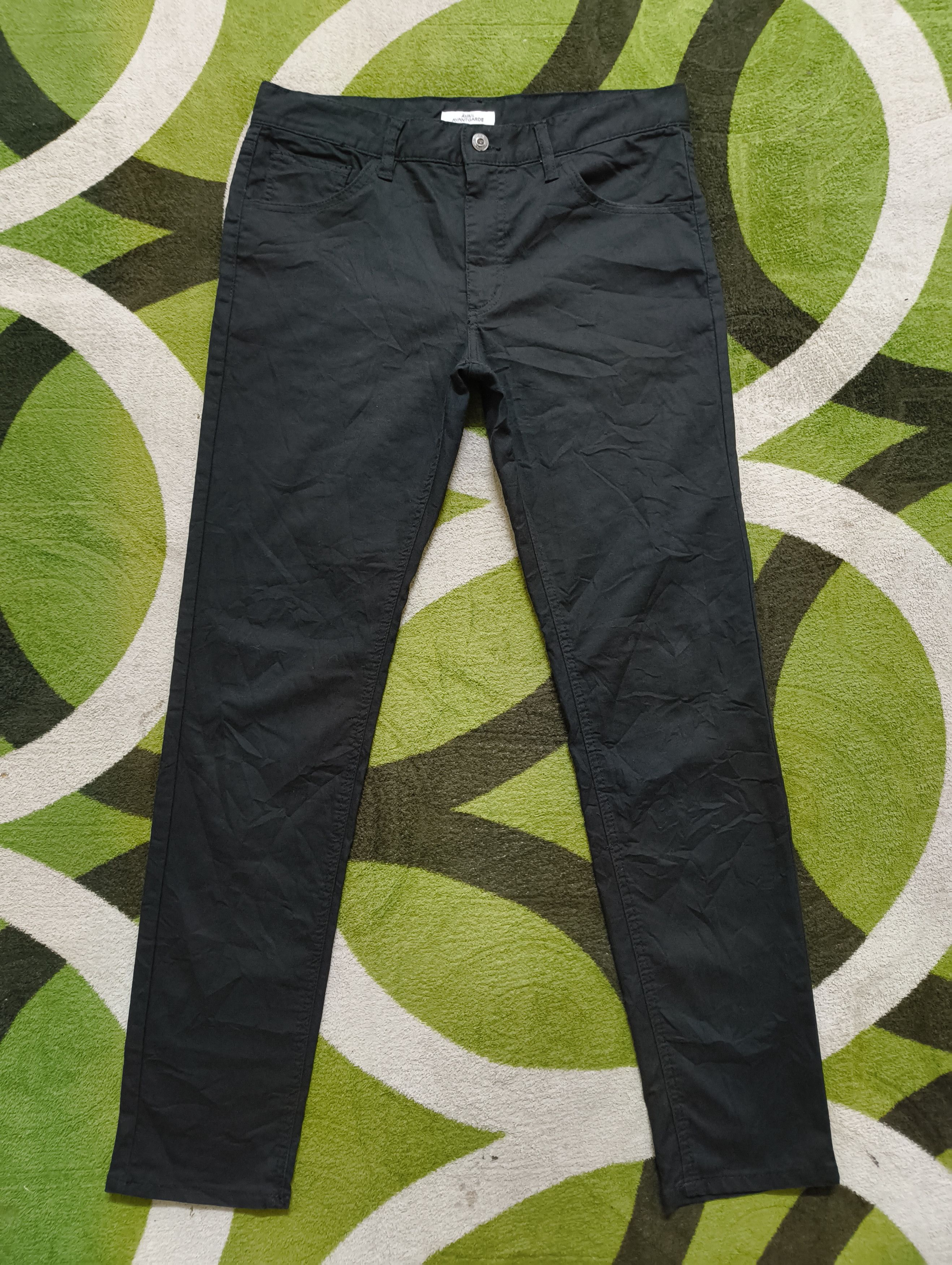 Japanese Brand AVAIL AVANT GARDE JEANS BLACK SKINNY FIT Size US 33 - 10 Thumbnail