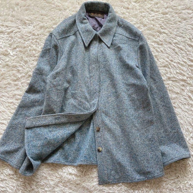 Loro Piana LORO PIANA Bluish gray tweed shirt jacket Size XXL / US 16-18 / IT 52-54 - 2 Thumbnail
