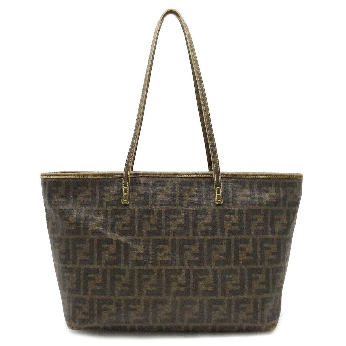 Fendi Fendi Fendi Zucca Pattern Tote Bag PVC/Leather Canvas Tote Bag 8BH198 in Very Good Condition Size ONE SIZE - 1 Thumbnail
