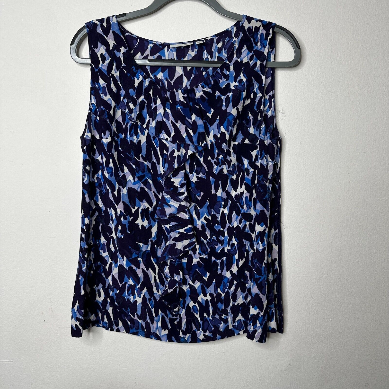 Other Halogen Silk Blue White Sleeveless Scoop Neck Blouse M Size M / US 6-8 / IT 42-44 - 11 Thumbnail