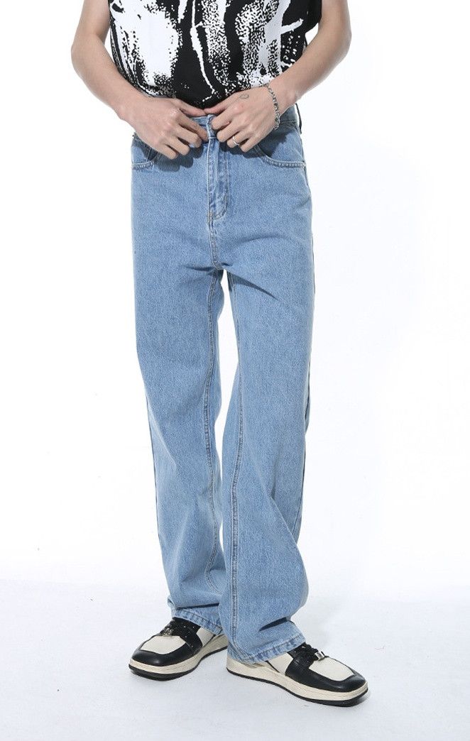 Japanese Brand × Jean Simple classic retro washed light jeans Size US 32 / EU 48 - 2 Thumbnail