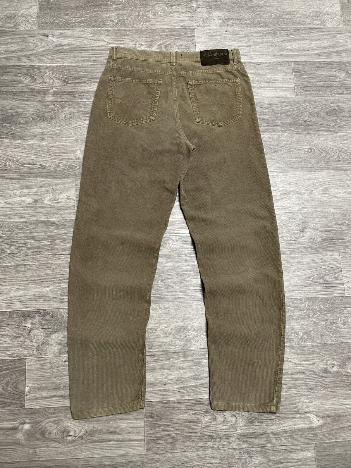 Yves Saint Laurent Vintage Yves Saint Laurent YSL Baige Corduroy Velvet Pants Size US 34 / EU 50 - 2 Thumbnail