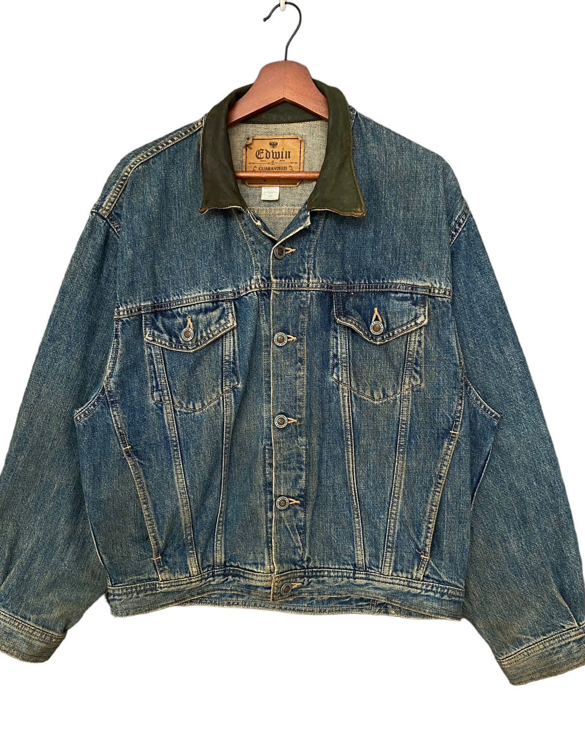 Edwin Vintage Brand Edwin Denim Trucker Jacket 1990s Size US M / EU 48-50 / 2 - 3 Thumbnail