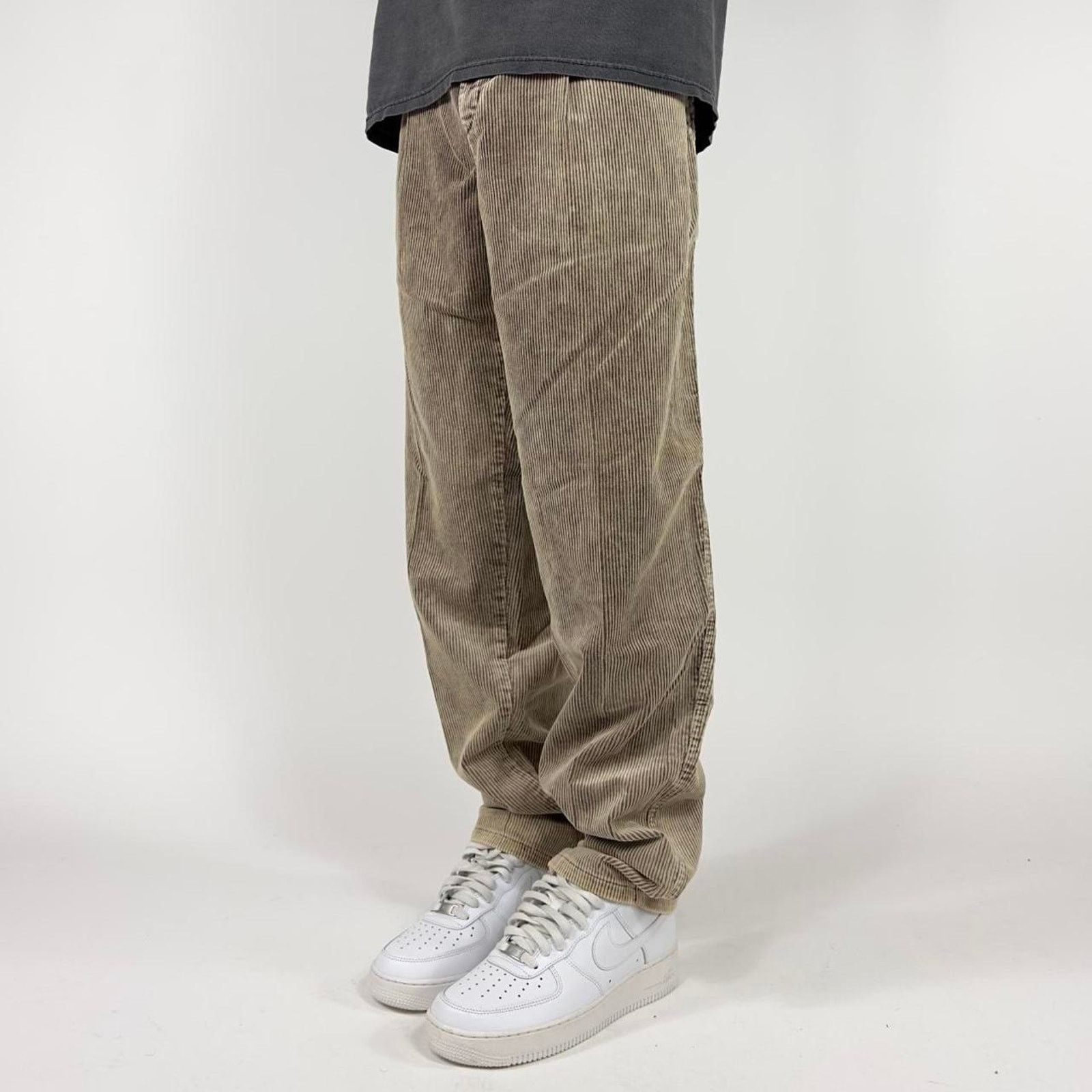 Vintage Vintage Cotton Dark Tan Stonewashed Baggy Corduroy Pants Size US 36 / EU 52 - 2 Thumbnail