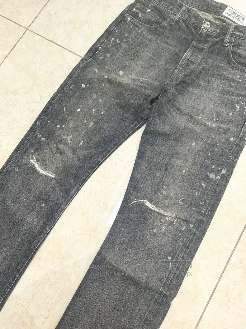 Neighborhood Neighborhood size L Black Washed Destroyed Denim Jeans Size US 27 - 3 Thumbnail