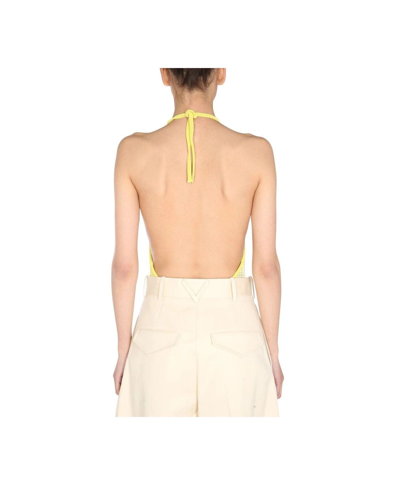 Bottega Veneta o1y0725 Bodysuit in Yellow Size XS / US 0-2 / IT 36-38 - 4 Thumbnail